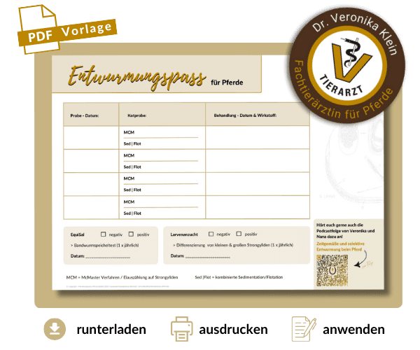 Entwurmungspass für Pferde