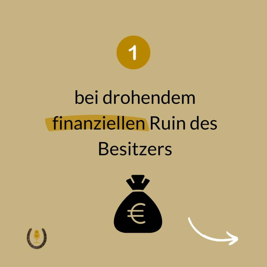 Karte 1 der Serie: Bei drohendem finanziellen Ruin des Besitzers, dargestellt mit einem Geldsack-Symbol