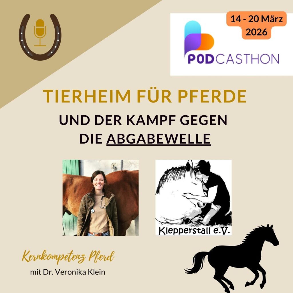Podcast-Cover zur Folge über das Tierheim für Pferde und den Kampf gegen die Abgabewelle mit dem Klepperstall e.V.